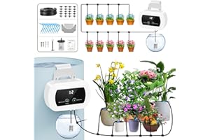 YAHAMOO Bewässerungssystem Automatische Bewässerung Zimmerpflanzen, 300 Automatische Bewässerung Modi Tröpfchenbewässerung System für Indoor, Garten, Balkon Pflanzen, für bis zu 10 Topfpflanzen