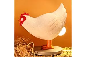 ‎OKIYID OkiyiD Hühnerei-Lampe, lustige Hühner-Tischlampe, LED-Ei-Nachtlicht, Harz-Huhn mit stufenlosem Dimmen, Dekoration für Zuhause, Schlafzimmer, Arbeitszimmer