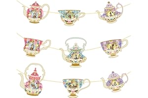 ASVP SHOP Alice nel paese delle meraviglie - Teiera da appendere e tazza da tè, per feste di tè