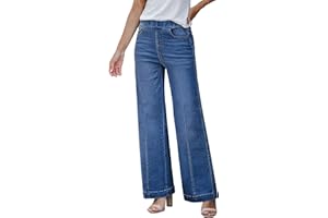 Roskiky Jeans da donna a vita alta, pantaloni elasticizzati, a vita alta, in denim, alla moda, con cuciture anteriori