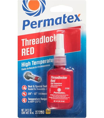 Permatex 59214 Sigillante Per Filettature | Tubo Da 6 Ml | Alta Temperatura | Fissa E Lubrifica Raccordi