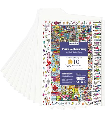 Puzzle-Klebeblätter (18 Stück) – Puzzle Konservieren & Aufhängen, Ohne Klebe-Chaos
