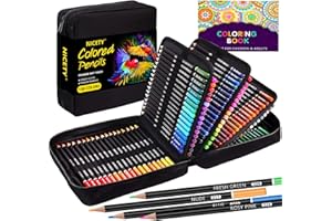 ‎NICETY NICETY 138 Buntstifte für Erwachsene - Bleistifte Set Perfektes für Künstler Anfänger zum Zeichnen Malen, Farbstifte, Skizzieren, Professionell Zeichenstifte Art holzstifte