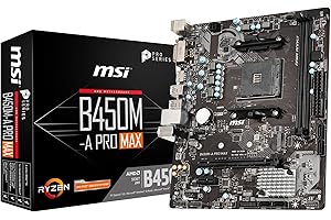 MSI B450M-A PRO MAX Scheda Madre mATX, AM4, DDR4, LAN, USB 3.2 Gen1, M.2, DVI-D, HDMI, AMD RYZEN 1st, 2nd and 3rd Gen Ready