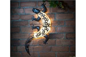 OTHER Beautiful Solar Light Gecko Wall Art