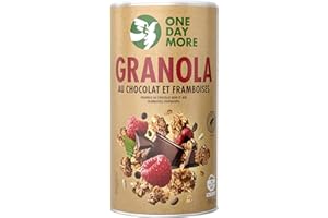Granola OneDayMore 450g (Granola framboise chocolat noir Sans l’huile de palme Sans sirop de glucose-fructose)
