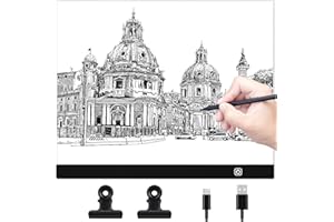 Coolzon A3 Tavoletta Luminosa, Lavagna Luminosa A3 LED Light Pad con Luminosità Regolabile, LED Tavoletta Luminosa,Ultra Sottile per Animazione, Schizzi, Progettazione, Disegno, Pittura a Diamante 5D