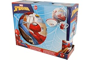STOR Zestaw ceramicznych przekąsek w pudełku prezentowym 3 szt. (miska, talerz, kubek) Spider-man