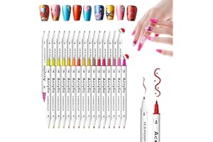 GOMTTS Nail Art Pens Markers Set, Christmas Gifts, Acrylic Paint Pens 32 Colors Nail Art Markers for Dotting, Lining, Drawing Painting, Nail DIY Decoration,Nails Art Design