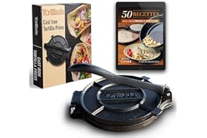 MIAMIO Tortillada - Tortillas de première qualité en fonte avec recettes (16 cm)