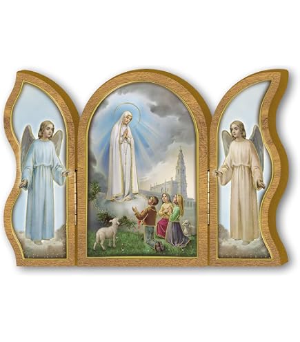 Trittico Devozionale Madonna Del Perpetuo Soccorso - Legno, 6x9 Cm, Dorato, Made In Italy, Fratelli Bonella