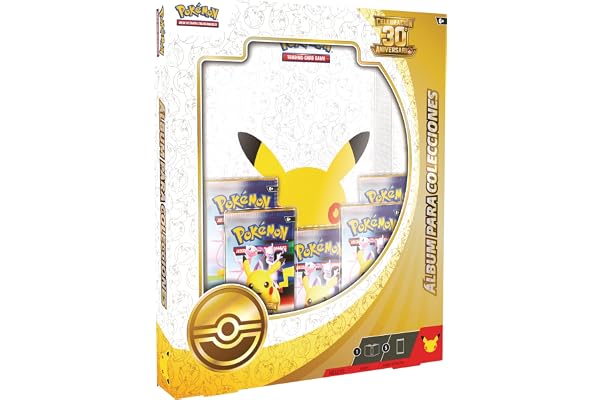 Pokémon: Álbum para Colecciones de Celebración 30.º Aniversario de JCC Pokémon (1 álbum y 5 Sobres de Mejora)