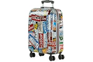 SKPAT - Maleta de Cabina 55x40x20. Maletas de Viaje Cabina. Maleta de Cabina - Trolley Cabina. Maletas de Cabina con Candado de Combinación., Negro