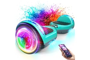 SISIGAD Gemischte Farbe Hoverboard, mit Bluetooth und bunten Lichtern Self Balancing Scooter