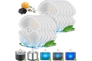 ORDASPET Lot de 12 filtres de Rechange pour Fontaine à Chat - en Acier Inoxydable - Filtre en Carbone - pour Fontaine Automatique pour Animaux de Compagnie