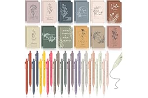 Sinmoe 48 Pezzi di Regali Motivazionali Quaderni Ispirazioni e Penna a Sfera con Frasi per Studenti, Insegnanti, Colleghi, Infermieri Regali Positivi per Grazie Laurea Addio (Tinta Unita)