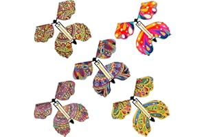 ALEDERWAYS Clockwork Butterfly Card Toy, 5 Pcs Flapping Fairy Butterfly Magic Card for Birthday, Anniversary, Wedding, Christmas Surprise, 50 cm (D-23)