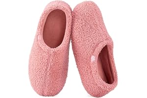 VeraCosy Women's Fuzzy Slippers Warm Comfy Memory Foam Non-slip House Shoes