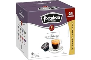 CAFÉ FORTALEZA – DESDE 1885 - Café Fortaleza – Cápsulas Compatibles con Dolce Gusto, Sabor Intenssisimo, Especial Café Espresso Fuerte e Intenso, 100% Arábica, Pack 24 x 3 - Total 72