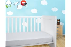 Savel - Mattress protector 70 x 140 cm, anti-mite, terry cloth made of 100% cotton, mattress cover, breathable and waterproof, Oeko-Tex certified, white