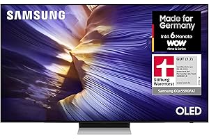 Samsung OLED 4K S90F 65 Zoll (163 cm), UHD Fernseher, NQ4 AI Gen3 Prozessor, OLED HDR+, 4K Upscaling Pro, Dolby Atmos, Gaming Hub, Motion Xcelerator 144Hz, Samsung Vision AI Smart TV