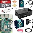 Raspberry Pi 3 B+ Model B Plus Complete Starter Kit Motherboard 32GB SanDisk EVO+ SD Card NOOBS, 3A On/off UK Edition Power Supply, Support POE (Raspberry Pi 3 B+ Starter kit- 32G)