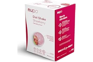 NUPO Diet Shake Fragola - Frullati dietetici premium per la gestione del peso I Frullato sostitutivo del pasto, clinicamente testato per il controllo del peso I 12 porzioni I Senza OGM