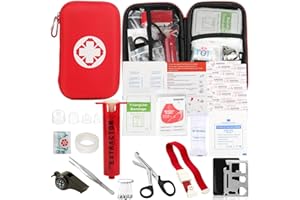 LIAMERHE Compact First Aid Kit 53PCS Include Emergency Blanket CPR Face Shield Bug Bite Suction Tool Bee Sting Snake Bug Bite Kit First Aid Kit Travel for Home Outdoors Car Travel Camping Hiking