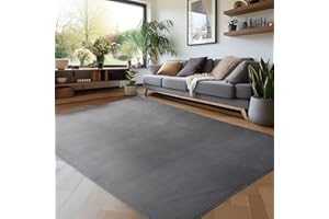 Carpettex Teppich Wohnzimmer Anti-Rutsch Teppich Waschbar in Waschmaschine 80 x 250 cm Teppich Läufer Grau - Moderner Flauschiger Kurzflor Teppich Extra Weich Schlafzimmer küchenläufer Flur Teppich