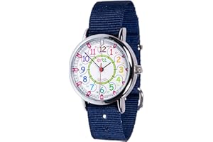 ERTT EasyRead Time Teacher Montre Enfant - Montre Pédagogique Garçon - Montre pour Apprendre à Lire l'heure - Montre-Bracelet éducative pour garçon et Fille - Cadran analogique - 12/24h