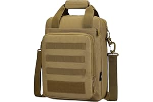 ZHIERNA Taktische Aktentasche Umhangetasche Schultertasche Kleine Herrentasche Kuriertasche, Heavy Duty MOLLE Handtasche für Arbeit, Reisen, Camping, Wandern