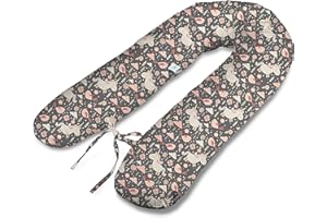 ‎EKM TRADE 180 cm, Type V XL, Nursing Pillow, Pregnancy Pillow, Positioning Pillow, Side Sleeper Pillow, Handmade, 100% Certified Cotton, Silent, ekmTRADE (34)