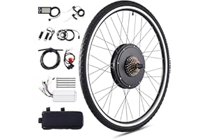 Viribus Ebike Kit de Conversion pour Vélo Électrique 26"/28" Moteur 36V 500W / 48V 1000W / 48V 1500W Roue Électrique Avant/Arrière pour Vélos Moyeu de Roue de Conversion