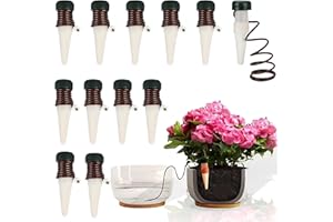 PEIYEE Arrosage Stakes Automatique Système d'Arrosage, Appareil d'arrosage Automatique, Irrigation par Égouttement, pour Plantes d'Intérieur ou d'Extérieur (Pack de 12)