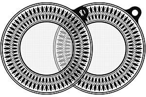 KitchenRaku 2 tappetini protettivi per piano cottura a induzione, antiscivolo, in silicone, per cottura a induzione, 24 cm