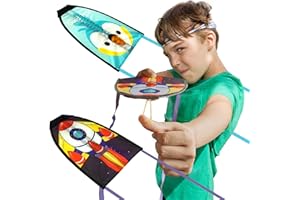 NOVELTY PLACE 2 Pack Thumb Ejection Kites Toy - Kite Launcher Slingshot Catapult Kites for Boys Girls Kids & Teens, Mini Beach Kite Easy to Launch and Fun Outdoor Flying Experience