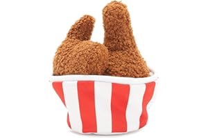 Barkbox 2 in 1 Giocattolo interattivo di Peluche per Cani - Giocattolo strappa e Rivela per Cani e Cuccioli - Giocattoli Stimolanti per Animali Domestici | Grande, Fritto Licken