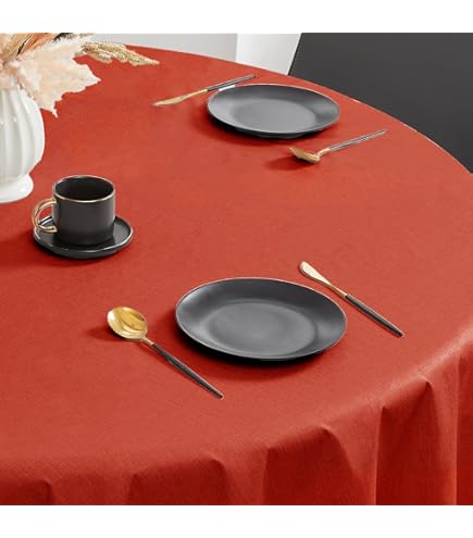 LILENO HOME ANRO Afwasbaar tafelkleed, 130 x 160 cm, rood - gezoomd polypropyleen weefsel, waterdicht, met vlekbescherming LILENO HOME ANRO Afwasbaar tafelkleed, 130 x 160 cm, rood - gezoomd polypropyleen weefsel, waterdicht, met vlekbescherming