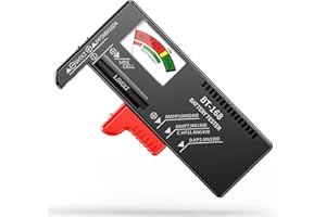 Dlyfull Tester per batteria, semplice tester universale per batterie AA AAA C D 9 V, misuratore di batteria veloce per batteria da 9 V/1,5 V e batterie a bottone