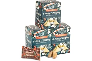 ‎FOOD CREW FOOD Crew 30x Weihnachtsglückskekse mit Spekulatius Geschmack - Glückskekse - Süßigkeiten Weihnachten - Gebäck Einzeln Verpackt mit deutschen Sprüchen - Vegan - Made in Germany