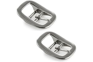 Ganzoo Gürtelschnalle aus Edelstahl, 2 Stück im Set, Gürtelschnallen für Damen und Herren, Paracord 550 buckle in silber, max. Breite Gürtel 26mm, Dornschliesse, Belt, Marke