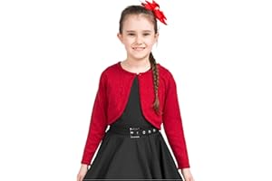 BlackButterfly Enfants Manche Longue Boléro Scintillante Filles Cardigan