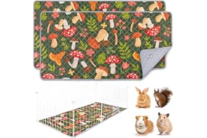 BeBeJoJo Lot De 2 Tapis Lavables Et Réutilisables pour Cage De Cochon D’Inde, Doublures Absorbantes pour Pipi, Tapis pour Petits Animaux, Lapins Et Hamsters