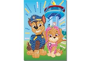 Totum Kit de peinture diamant Paw Patrol avec carte et enveloppe, à partir de 4 ans