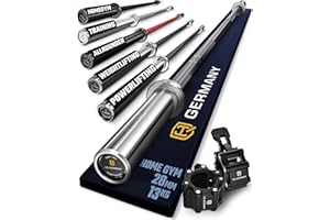 ‎HQ GERMANY HQ Germany® Langhantelstange 50mm [13kg/15kg/20kg] - Langhantel 50mm - Olympia Langhantel, Gewichtsstange, Olympic Barbell Bar, Powerlifting Hantelstange, Weightlifting