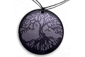 NEURO GYM BODY FOR LIFE Collar para Mujer Árbol de la Vida, auténtico meteorito Shungit | Extrema protección geopatógena y electromagnética