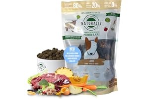 NATURALIS BARF FOOD Naturalis Smart 80 Barf karma dla psów, 5 kg, jagnięcina, pełnoporcjowa karma bez dodatków, bezzbożowa, bezglutenowa, hipoalergiczna