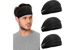 ‎LINLOOK Linlook Sport Stirnband für Herren und Damen - Breit Schweißband für Fitness Joggen Laufen Radfahren Wandern Crossfit und Yoga - Hoch Dehnbar Haarband für Damen und Herren