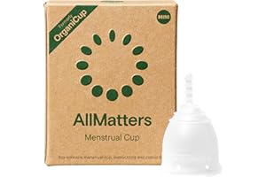 Allmatters Copa Menstrual (anteriormente OrganiCup) Talla Mini - Para Adolescentes o para Aquellos que Necesitan una Talla más Pequeño - Copa Menstrual Galardonado