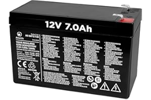 Atlantis batteria piombo 12v 7ah ermetica (VRLA), adatta per UPS Gruppi di Continuità, Videosorveglianza, Sistemi di allarme, mobilità elettrica, giocattoli, attacco faston F2 6,3mm, A03-BAT12-7.0A